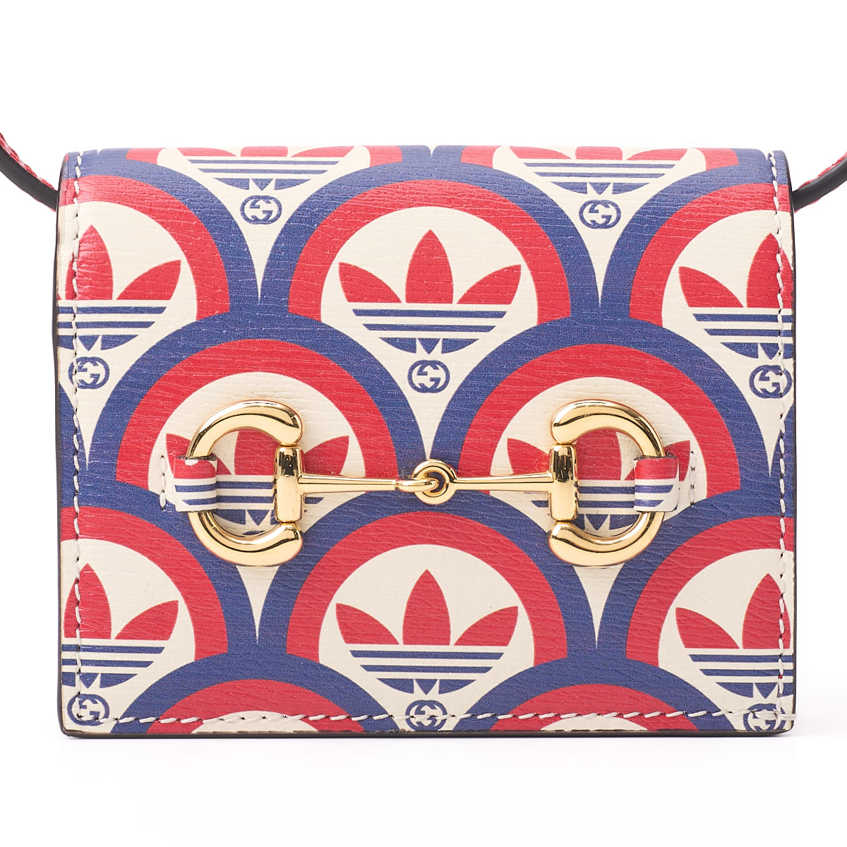 Adidas Horsebit Schultertasche, Leder, Rot, Goldfarbene Hardware, Gebraucht