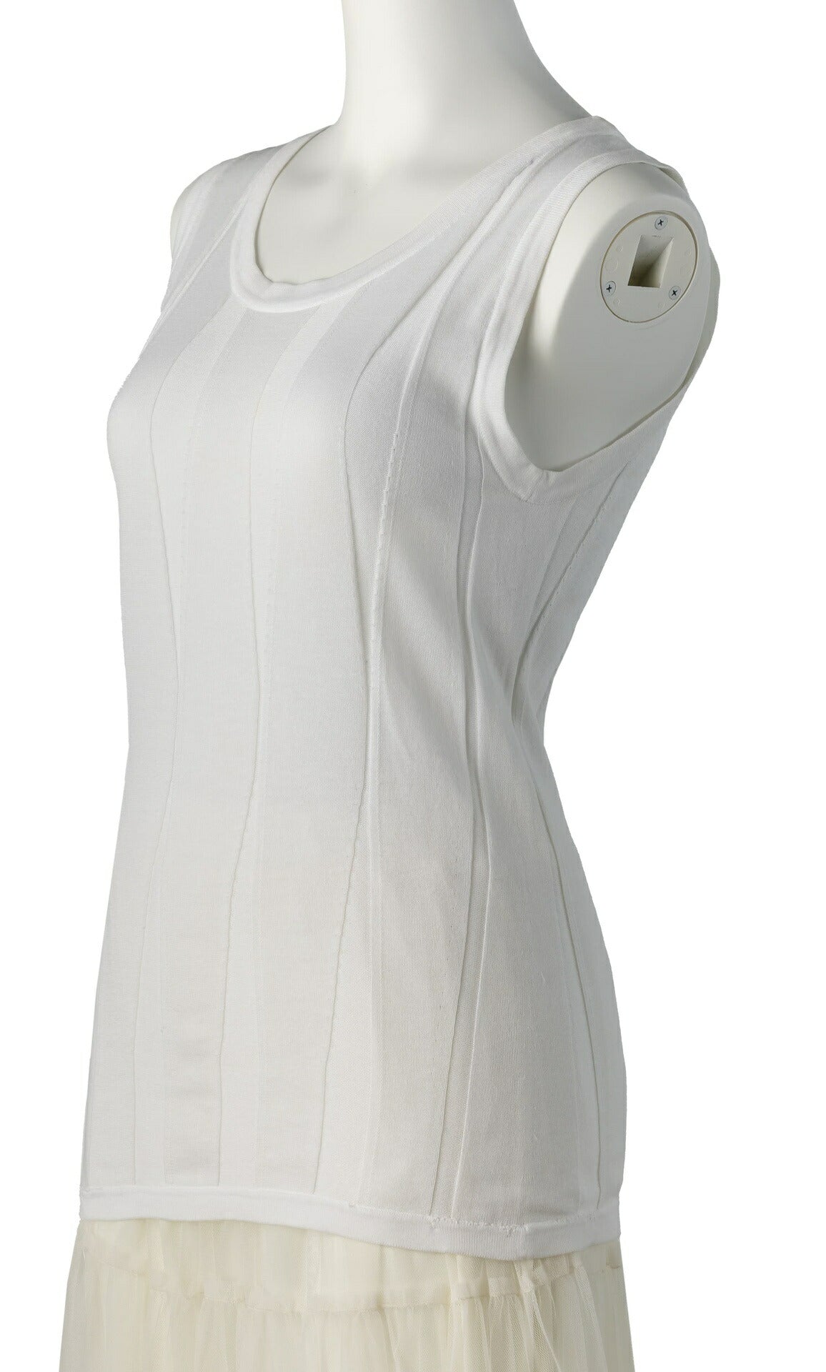 Pre-Owned Ärmelloses Top, Coco Mark, Baumwolle, Weiß, Pre-Owned