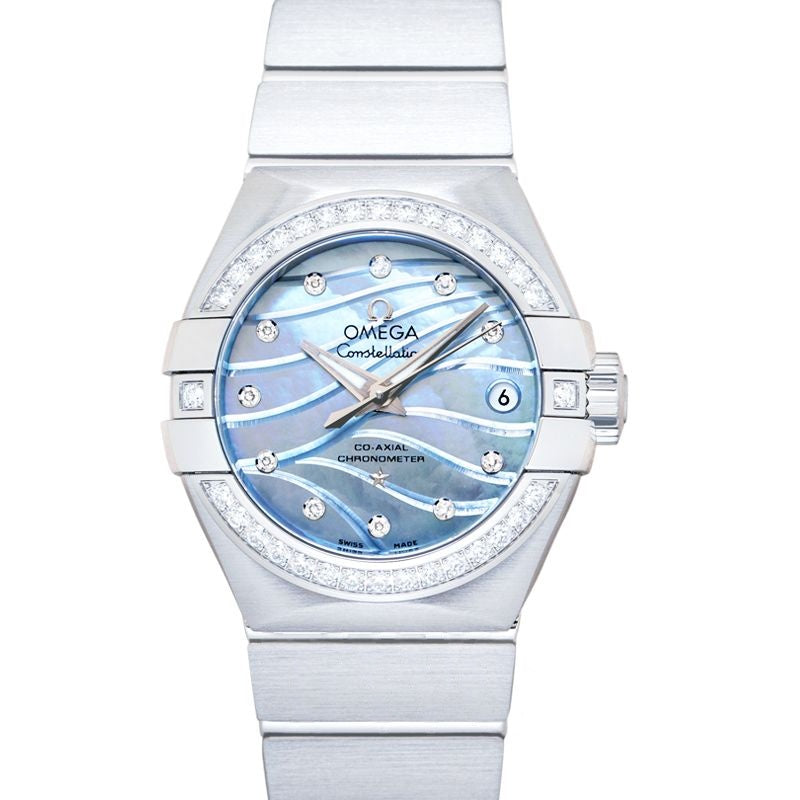 Constellation 27 mm blaues Zifferblatt aus Edelstahl 123.15.27.20.57.001