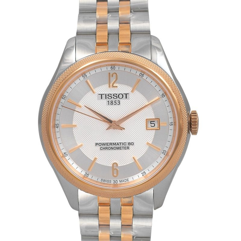 T-Classic 41 mm silbernes Zifferblatt aus Edelstahl T108.408.22.037.01