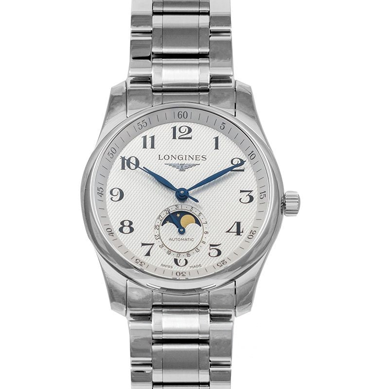 Die Longines Master Collection 40 mm silbernes Zifferblatt aus Edelstahl L29094786