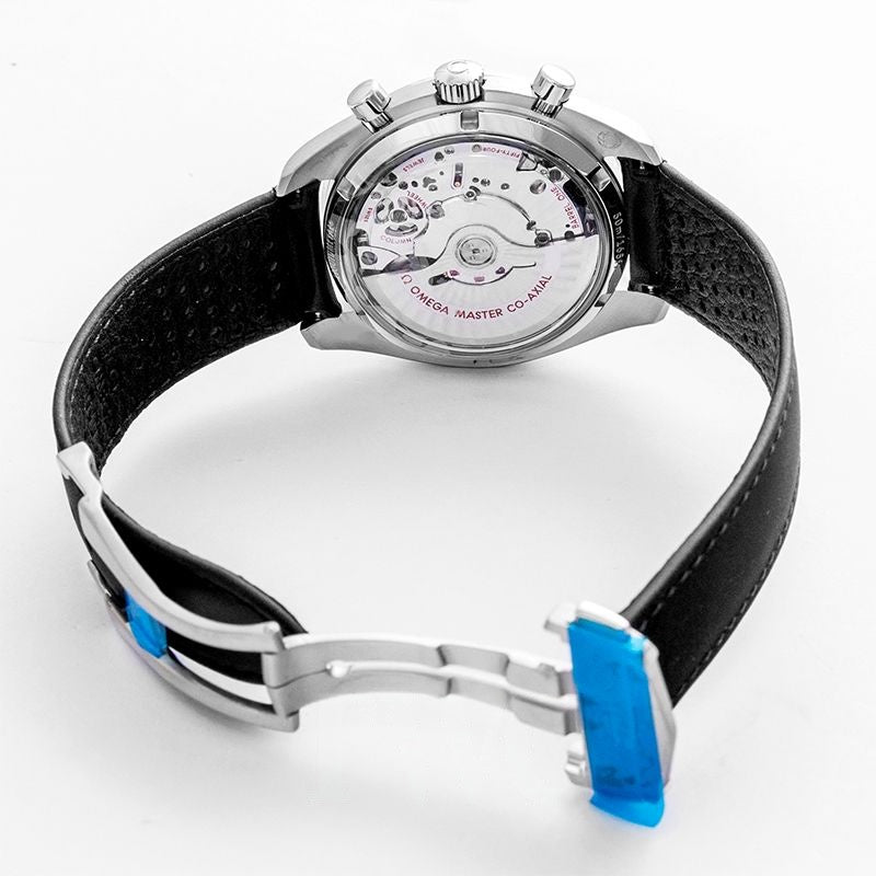 Speedmaster 44,25 mm schwarzes Zifferblatt aus Edelstahl 329.32.44.51.01.001