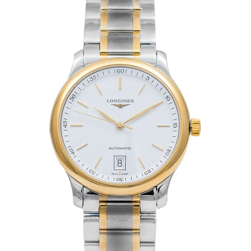 Die Longines Master Collection 38,5 mm weißes Zifferblatt aus Edelstahl L26285127