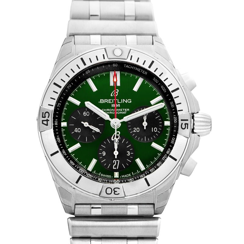 Chronomat 42 mm grünes Zifferblatt aus Edelstahl AB0134101L1A1