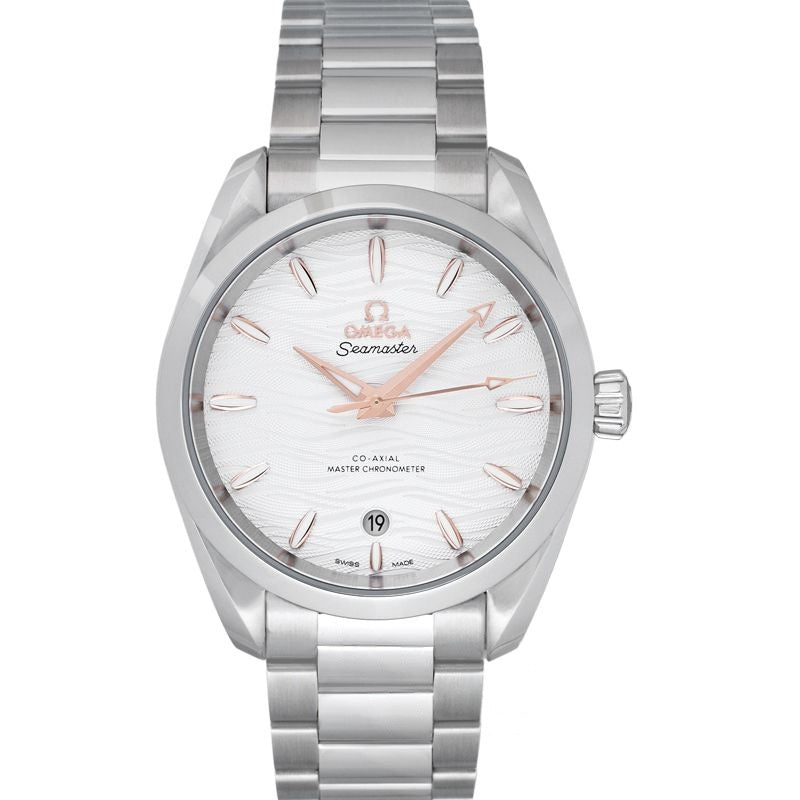 Seamaster 38 mm, silbernes Zifferblatt aus Edelstahl 220.10.38.20.02.002