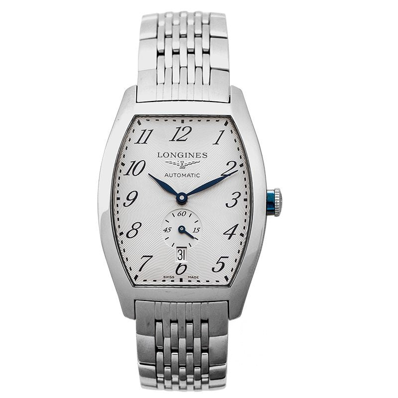 Longines Evidenza 33,1 mm silbernes Zifferblatt aus Edelstahl L26424736