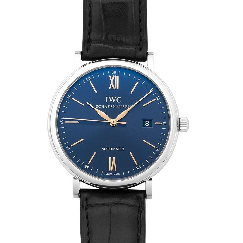 Portofino 40 mm blaues Zifferblatt aus Edelstahl IW356523