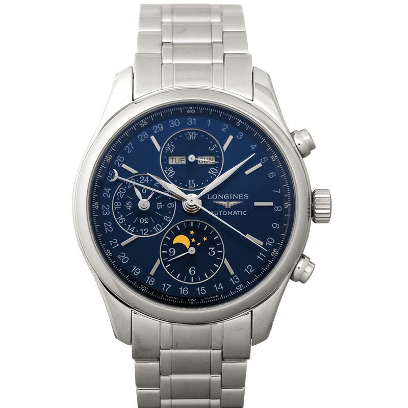 Die Longines Master Collection 42 mm blaues Zifferblatt aus Edelstahl L27734926