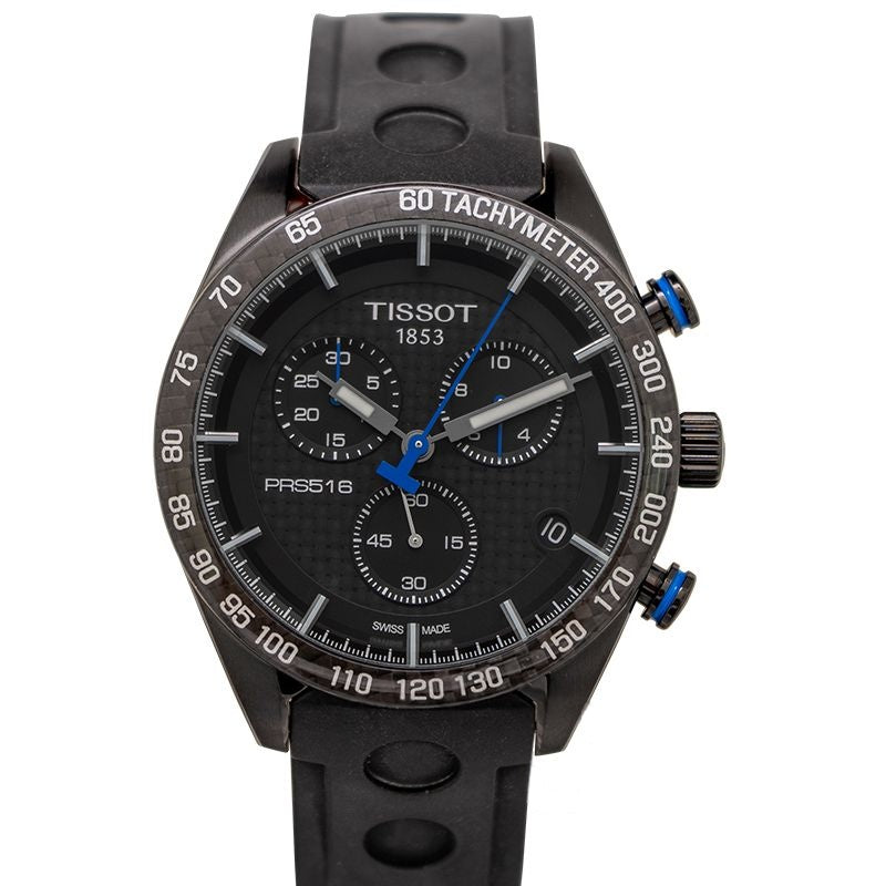 T-Sport 42 mm schwarzes Zifferblatt aus Edelstahl T100.417.37.201.00