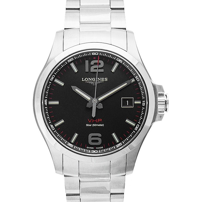 Longines Conquest 43 mm Anthrazit-Zifferblatt aus Edelstahl L37264566