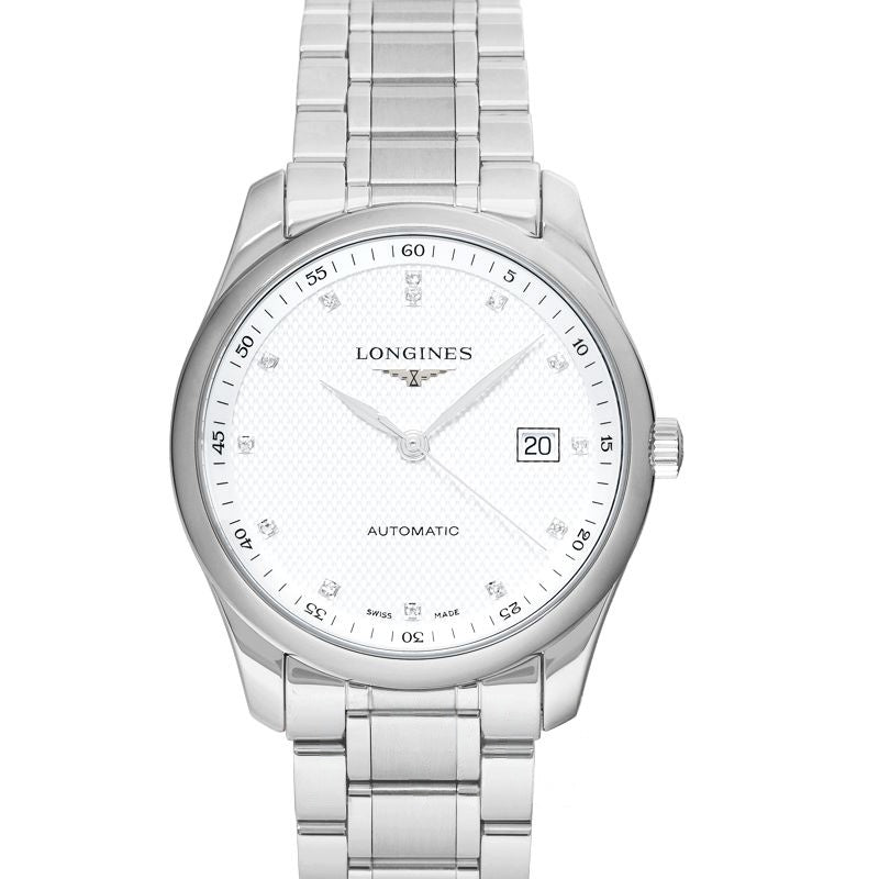 Die Longines Master Collection – 40,00 mm silbernes „Gerstenkorn“-Zifferblatt aus Edelstahl L27934776