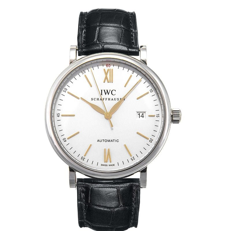 Portofino 40 mm silbernes Zifferblatt aus Edelstahl IW3565-17