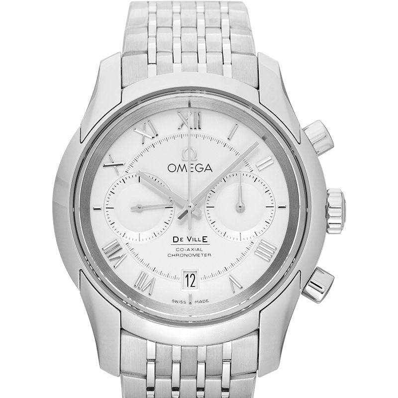 De Ville 42 mm silbernes Zifferblatt aus Edelstahl 431.10.42.51.02.001