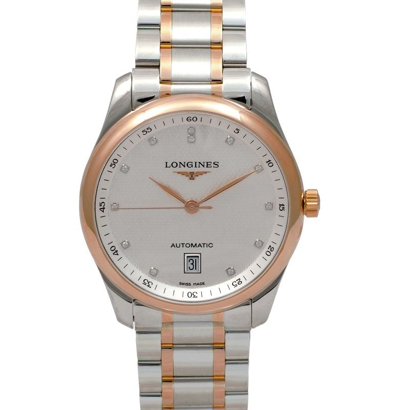 Die Longines Master Collection 38,5 mm weißes Zifferblatt in Roségold L26285977