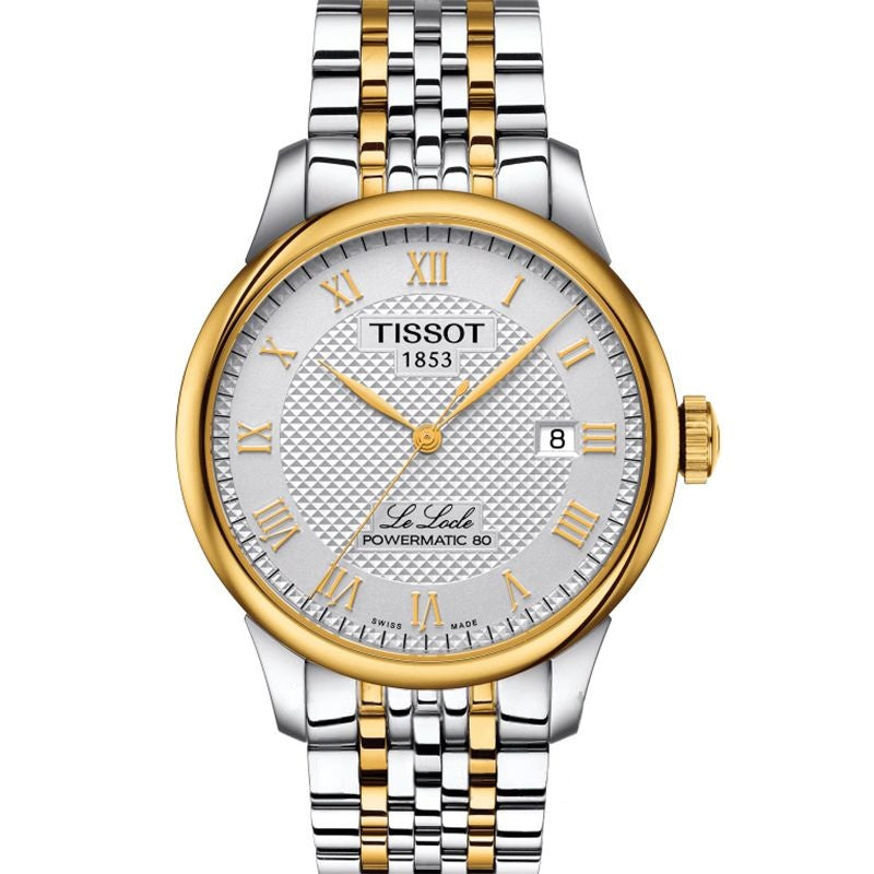 T-Classic 39,3 mm silbernes Zifferblatt aus Edelstahl T006.407.22.033.01