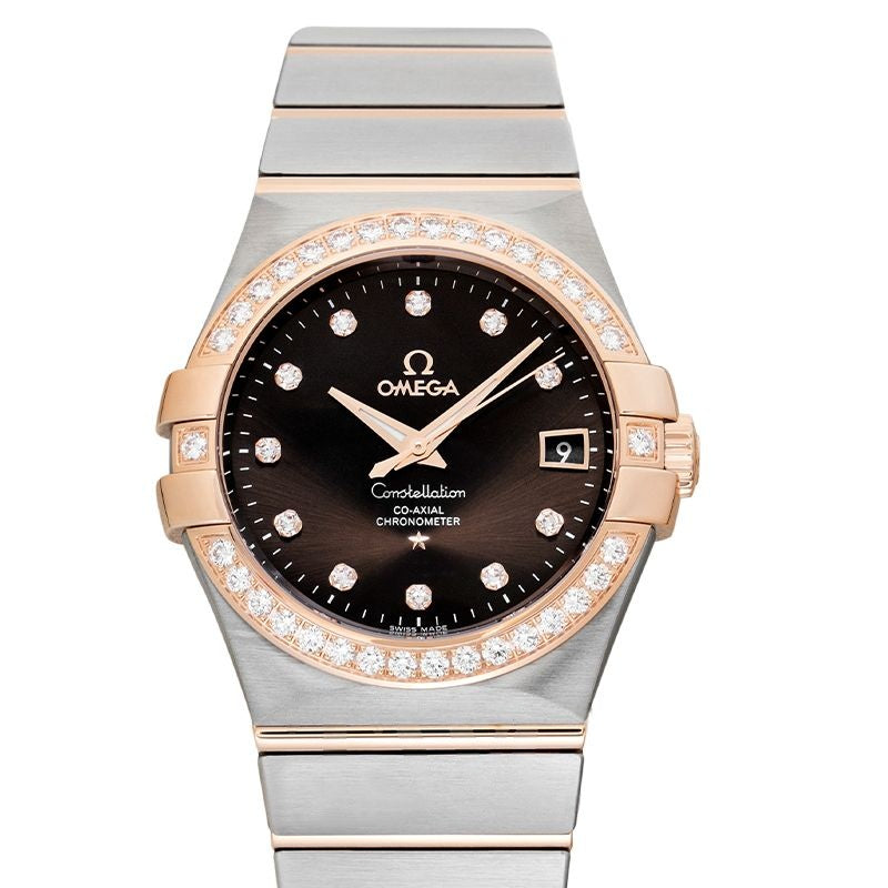 Constellation 35 mm, braunes Zifferblatt aus Edelstahl, 18 Karat Roségold 123.25.35.20.63.001