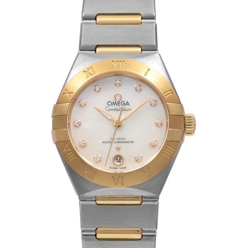 Constellation 29 mm Perlmuttzifferblatt aus Edelstahl, Gelbgold 131.20.29.20.55.002