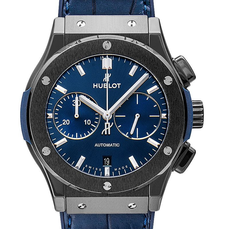 Classic Fusion 45 mm blaues Zifferblatt aus Keramik 521.CM.7170.LR