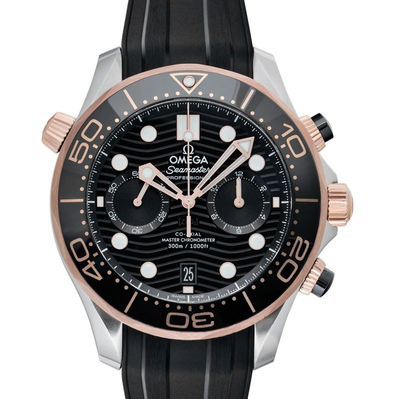 Seamaster 44 mm schwarzes Zifferblatt aus Edelstahl 210.22.44.51.01.001
