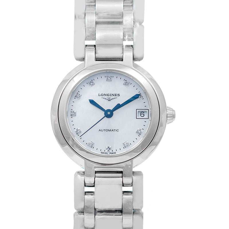 Longines PrimaLuna 26,5 mm Perlmuttzifferblatt aus Edelstahl L81114876
