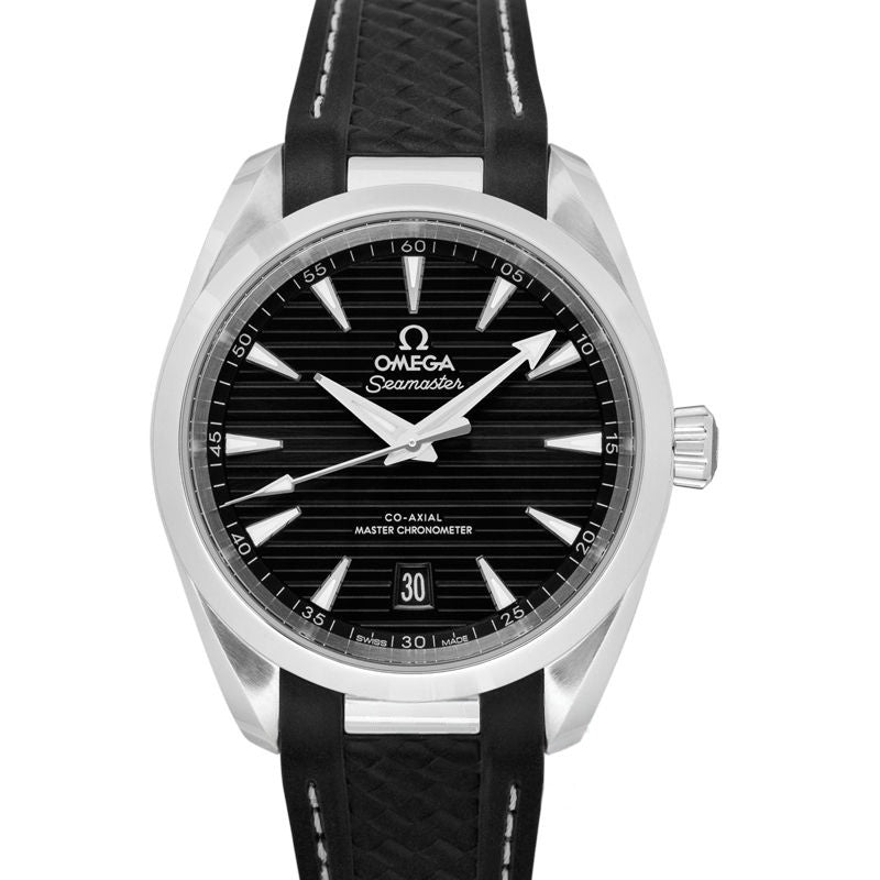 Seamaster 38 mm schwarzes Zifferblatt aus Edelstahl 220.12.38.20.01.001