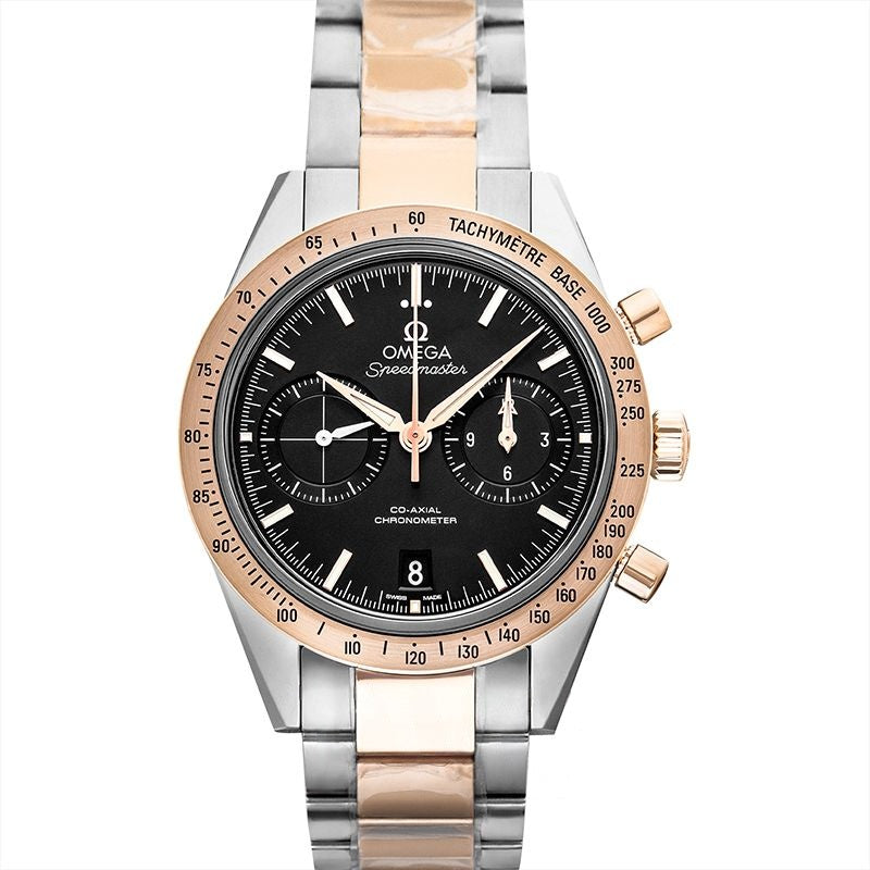Speedmaster 41,5 mm schwarzes Zifferblatt aus Edelstahl 331.20.42.51.01.002