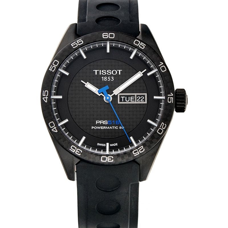 T-Sport 42 mm schwarzes Zifferblatt aus Edelstahl T100.430.37.201.00