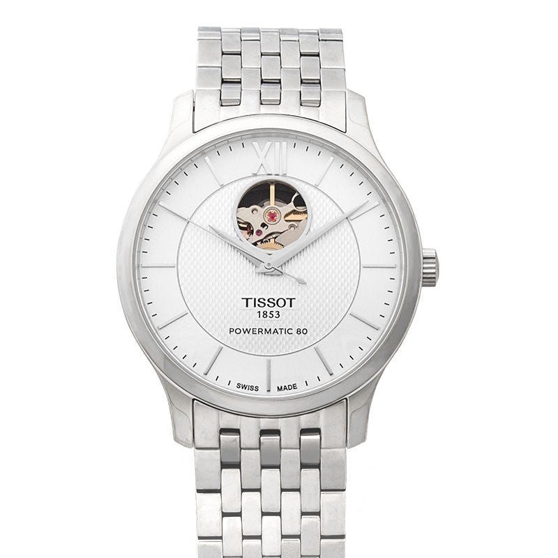 T-Classic 40 mm silbernes Zifferblatt aus Edelstahl T063.907.11.038.00