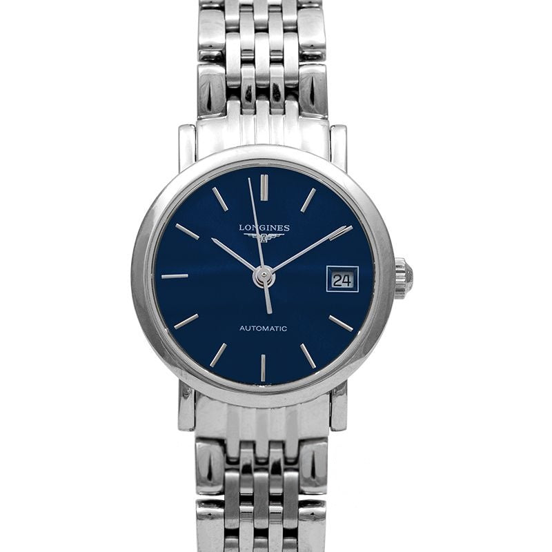 Die Longines Elegant Collection 25,5 mm blaues Zifferblatt aus Edelstahl L43094926