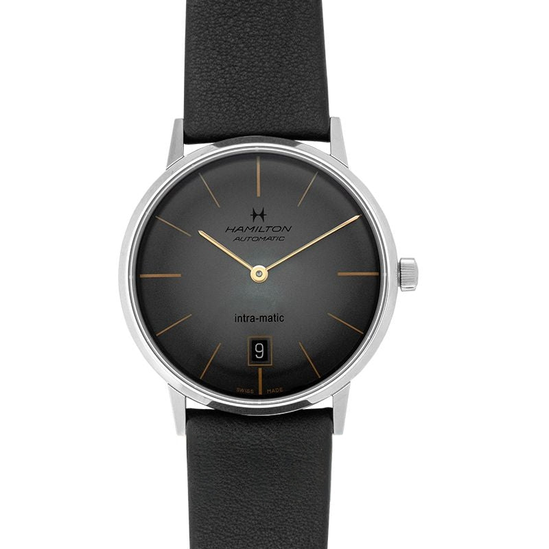 American Classic 42 mm schwarzes Zifferblatt aus Edelstahl H38755781