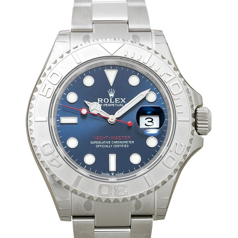 Yacht Master 40 mm blaues Zifferblatt aus Edelstahl, Platin 126622 blau