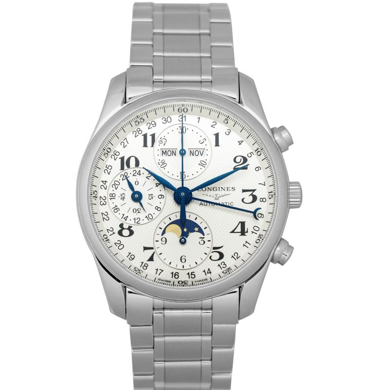 Die Longines Master Collection 40 mm silbernes Zifferblatt aus Edelstahl L26734786