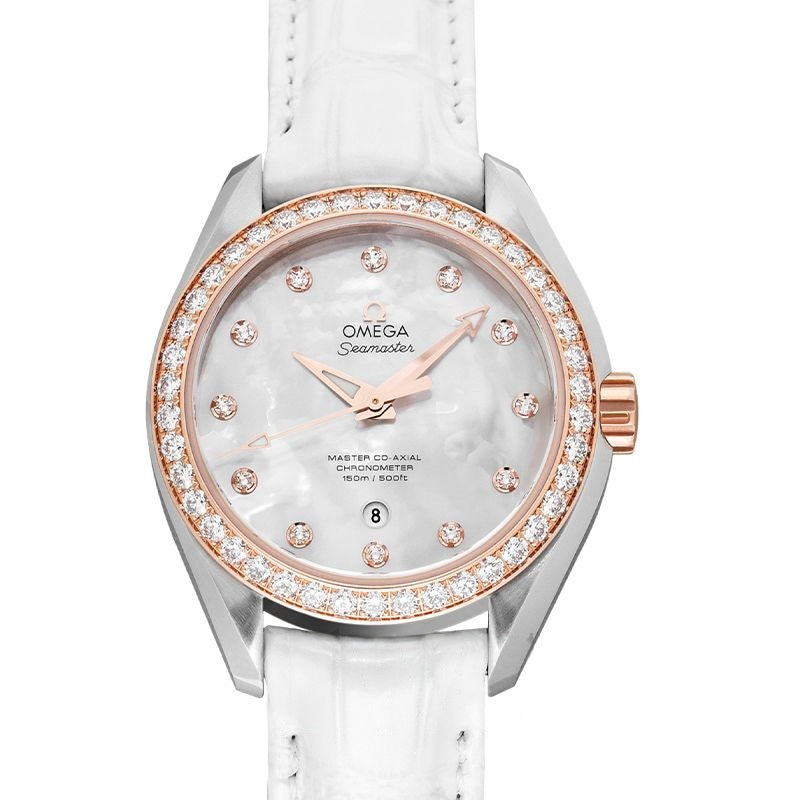 Seamaster 34 mm Perlmutt-Zifferblatt aus Edelstahl 231.28.34.20.55.003