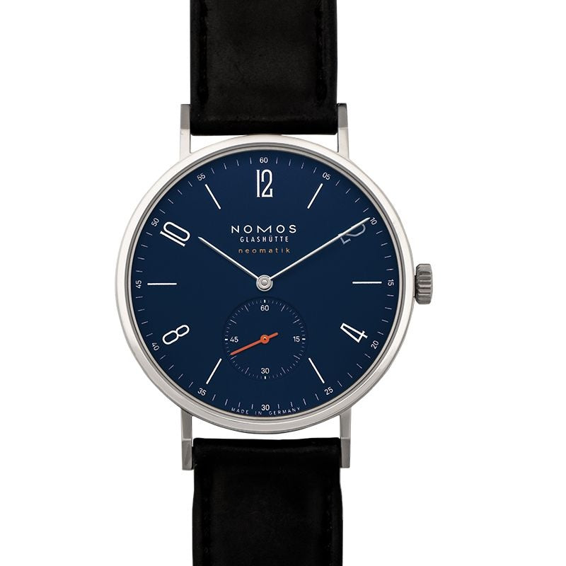 Tangente 38,5 mm blaues Zifferblatt aus Edelstahl 142