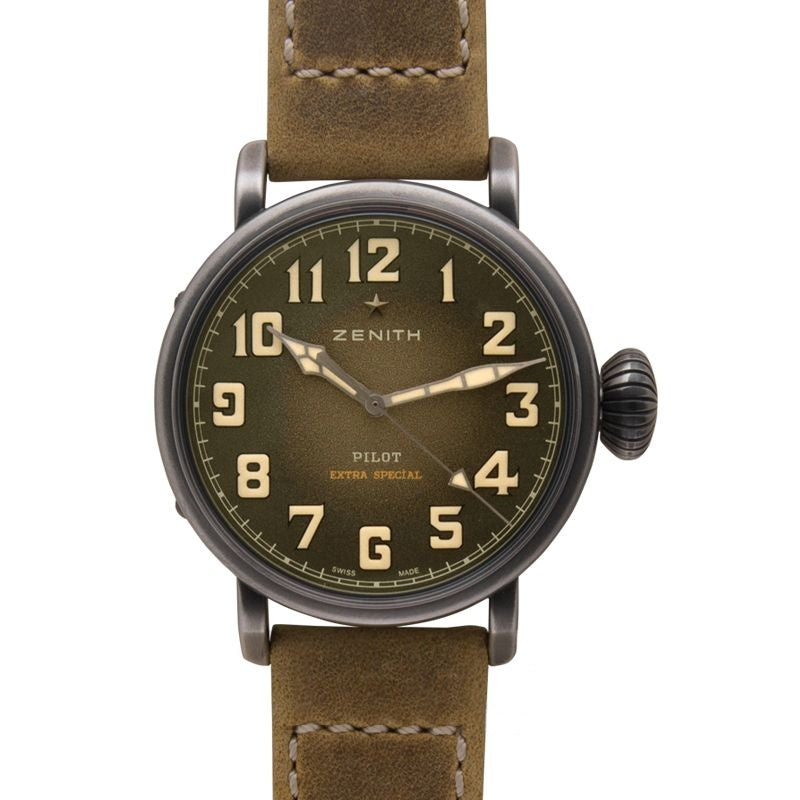 Pilot 40 mm grünes Zifferblatt aus Edelstahl 11.1943.679/63.C800