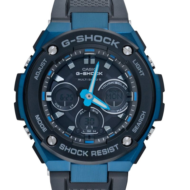 G-Shock schwarzes Zifferblatt aus Edelstahl GST-W300G-1A2JF