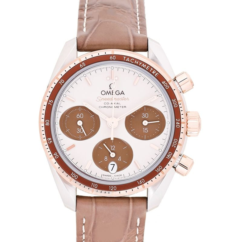 Speedmaster 38 mm rotes Zifferblatt aus Edelstahl 324.23.38.50.02.002
