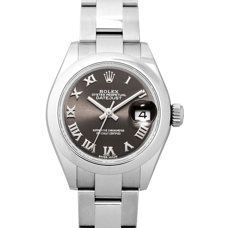 Datejust 28 mm graues Zifferblatt aus Edelstahl 279160-0012