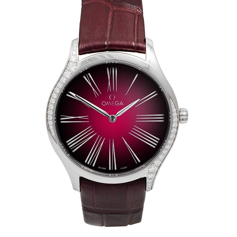De Ville 36 mm rotes Zifferblatt aus Edelstahl 428.18.36.60.11.001