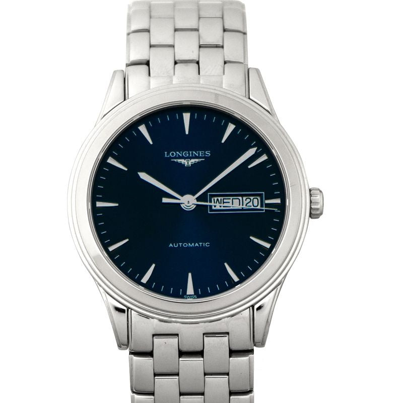 Flaggschiff – 38,50 mm Sunray-blaues Zifferblatt aus Edelstahl L48994926