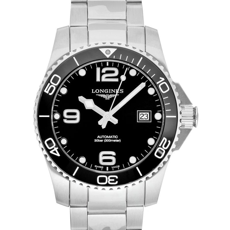 HydroConquest 41 mm schwarzes Zifferblatt aus Edelstahl L37814566