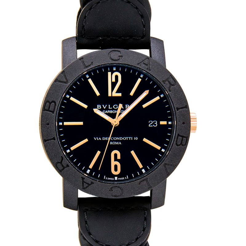 Bvlgari Bvlgari 40 mm schwarzes Zifferblatt aus Carbon 102632