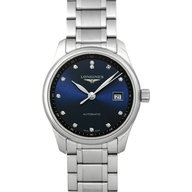 Die Longines Master Collection 29 mm blaues Zifferblatt aus Edelstahl L22574976