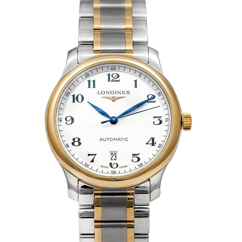 Die Longines Master Collection 38,5 mm weißes Zifferblatt aus Edelstahl L26285787