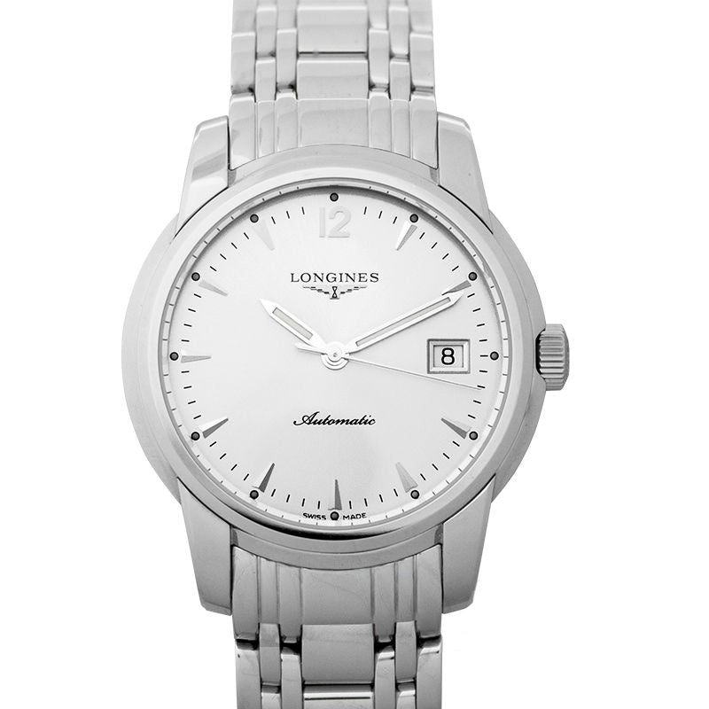 Das Longines Saint-Imier 38 mm silberne Zifferblatt aus Edelstahl L27634726