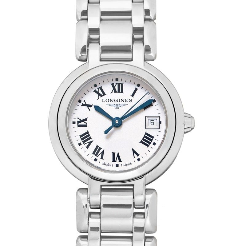 Longines PrimaLuna 26,5 mm silbernes Zifferblatt aus Edelstahl L81104716