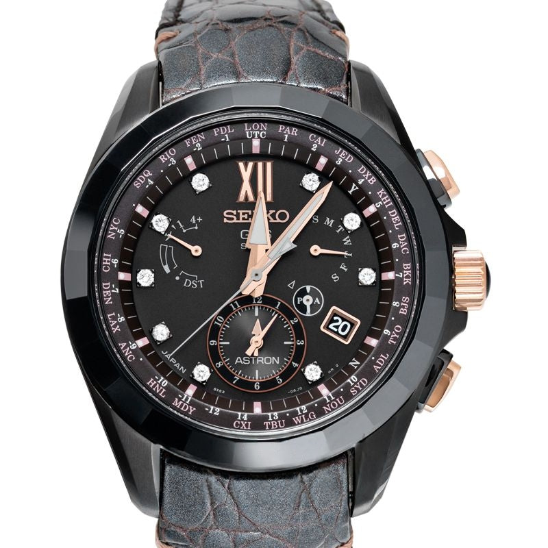 Astron 45 mm, braunes Zifferblatt aus Titan, Keramik SBXB083