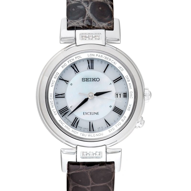 Dolce &amp; Exceline 28,6 mm weißes Zifferblatt aus Edelstahl SWCW109