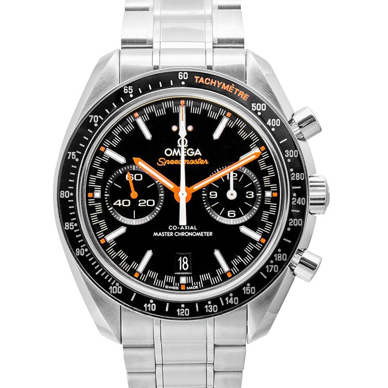 Speedmaster 44,25 mm schwarzes Zifferblatt aus Edelstahl 329.30.44.51.01.002