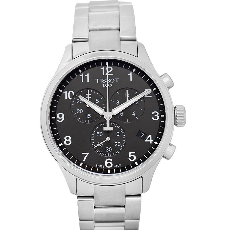 T-Sport 45 mm schwarzes Zifferblatt aus Edelstahl T116.617.11.057.01